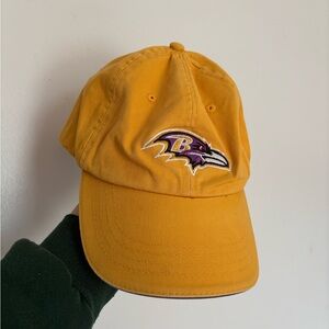 Yellow Baltimore Ravens Cap with Embroidered Logo